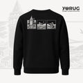 Siyah Bisiklet Yaka Sweatshirt Galata Kulesi