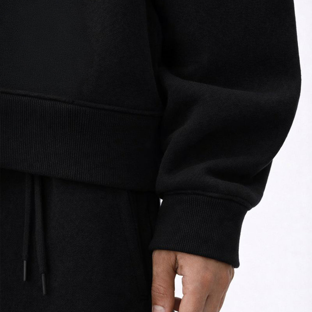 Siyah Bisiklet Yaka Sweatshirt Kız Kulesi & Kehanet