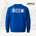 Saks Blue Crew Neck Sweatshirt Maiden's Tower &amp; Prophecy